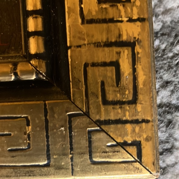 Antique Chinese oil painting in original frame - Picture 3 of 4